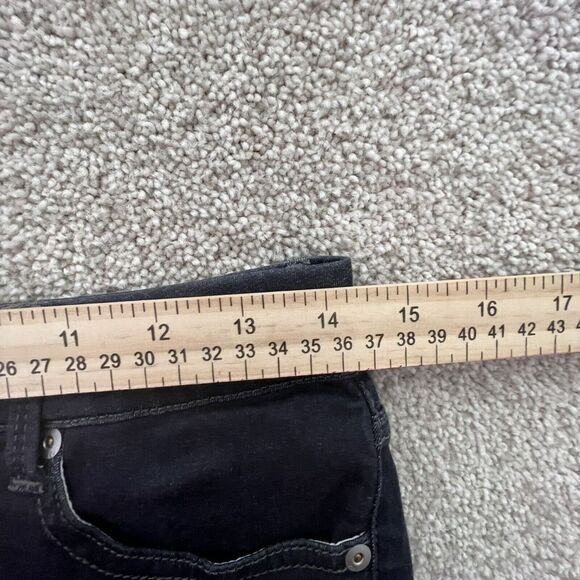 Care Label Cigar Bell Crop Black Jeans Barney’s New York Size 27 Raw Hem - Picture 8 of 9